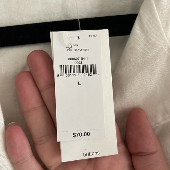 Banana Republic Linen Blend Collared Shirt Size Large - Picture 15 of 15